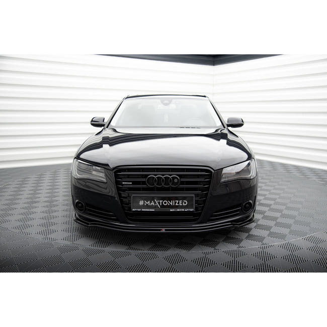 Maxton frontsplitter til Audi A8 D4 – blank sort – billede 2 af 5