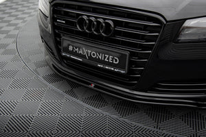 Maxton frontsplitter til Audi A8 D4 – blank sort – billede 3 af 5