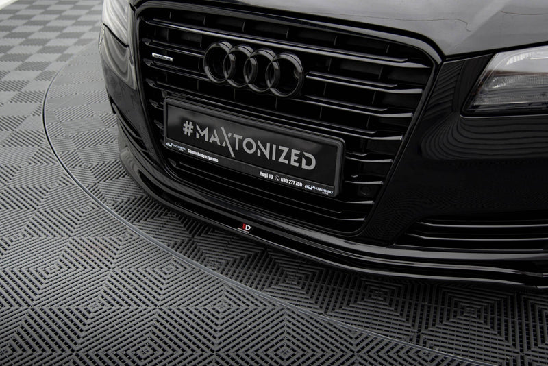 Maxton frontsplitter til Audi A8 D4 – blank sort – billede 3 af 5