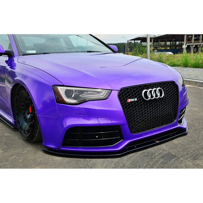 Maxton frontsplitter til Audi RS5 8T / 8T Facelift – blank sort – billede 2 af 9