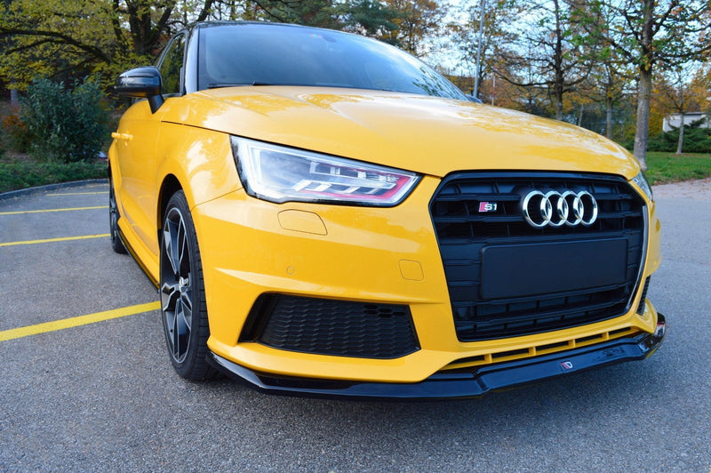 Maxton frontsplitter til Audi S1 8X – blank sort – billede 1 af 4