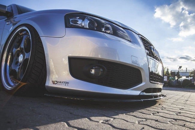 Maxton frontsplitter til Audi S3 8P – blank sort – billede 1 af 5