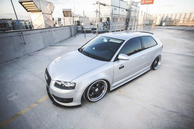 Maxton frontsplitter til Audi S3 8P – blank sort – billede 2 af 5