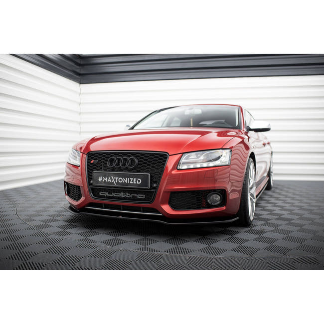 Maxton frontsplitter til Audi S5 / A5 S-Line 8T – blank sort – billede 1 af 5