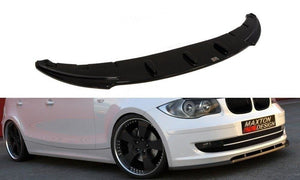 Maxton frontsplitter til BMW 1 E81 / E87 (Standard Facelift Model) – blank sort – billede 1 af 2
