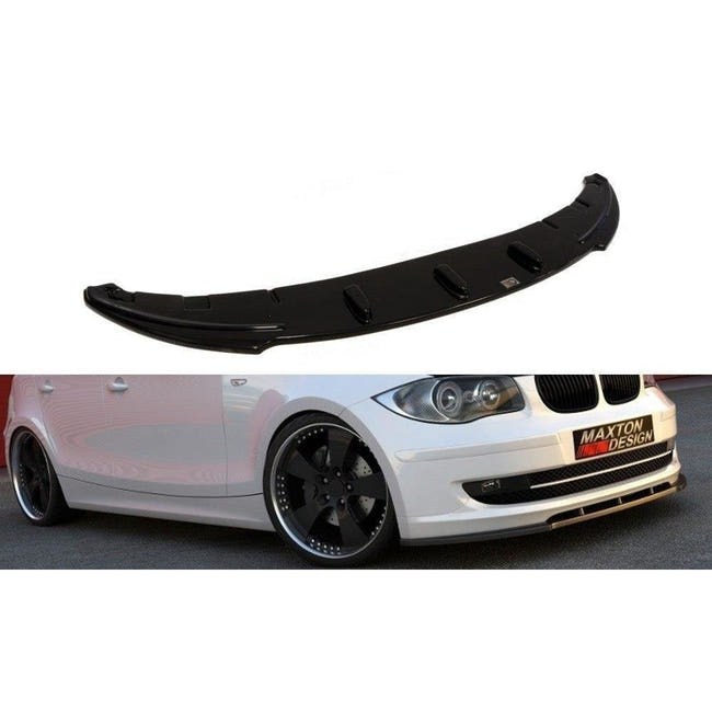 Maxton frontsplitter til BMW 1 E81 / E87 (Standard Facelift Model) – blank sort – billede 1 af 2