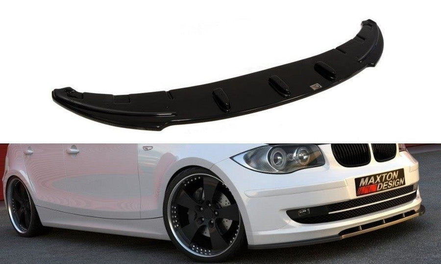 Maxton frontsplitter til BMW 1 E81 / E87 (Standard Facelift Model) – blank sort – billede 1 af 2