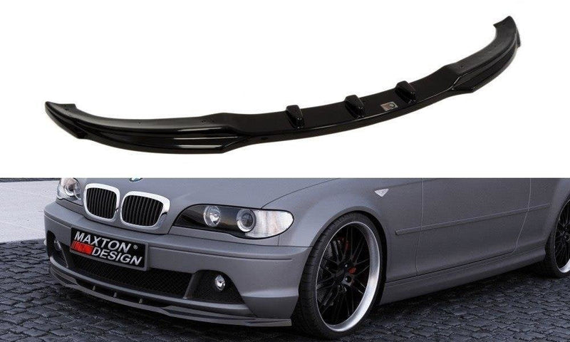 Maxton frontsplitter til BMW 3 E46 Coupe Facelift Model – blank sort – billede 1 af 2