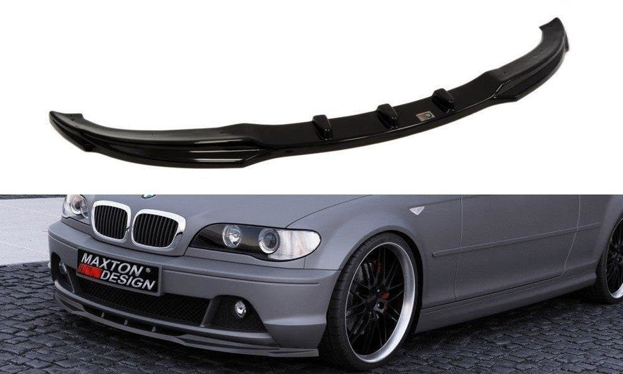 Maxton frontsplitter til BMW 3 E46 Coupe Facelift Model – blank sort – billede 1 af 2
