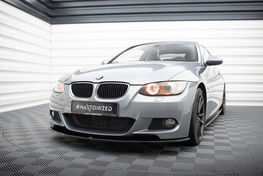 Maxton frontsplitter til BMW 3 M-Pack E92 – blank sort – billede 1 af 5