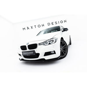 Maxton frontsplitter til BMW 3 M-Pack F30 / F30 Facelift – blank sort – billede 1 af 7