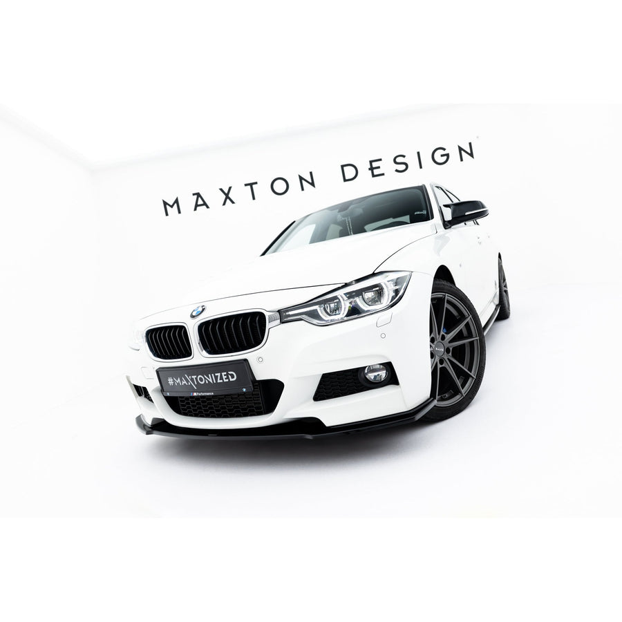 Maxton frontsplitter til BMW 3 M-Pack F30 / F30 Facelift – blank sort – billede 1 af 7