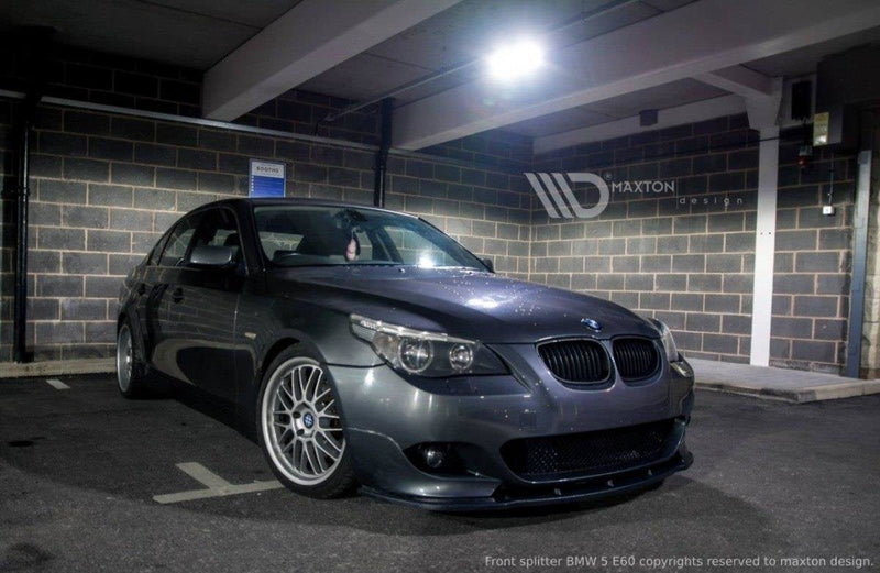 Maxton frontsplitter til BMW 5 E60 M-PACK – blank sort – billede 2 af 3