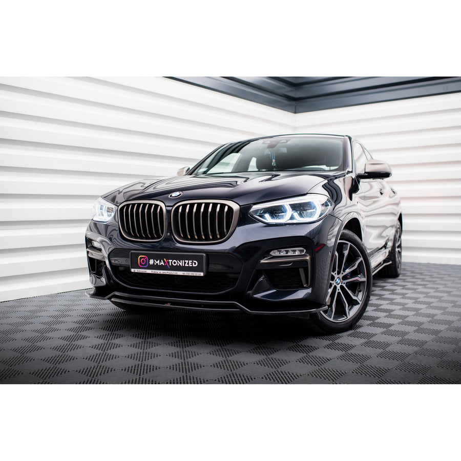 Maxton frontsplitter til BMW X4 M-Pack G02 – blank sort – billede 1 af 5