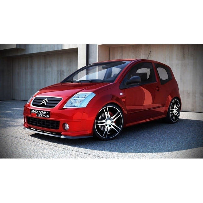 Maxton frontsplitter til Citroen C2 VTS – blank sort