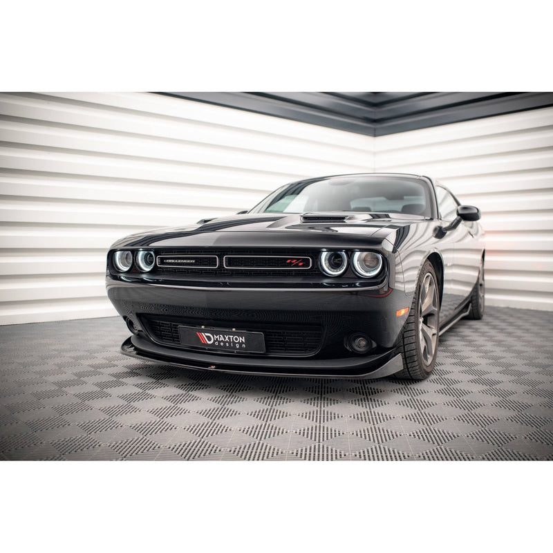 Maxton frontsplitter til Dodge Challenger RT Mk3 Facelift – blank sort – billede 1 af 6