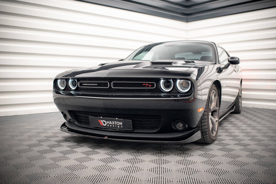 Maxton frontsplitter til Dodge Challenger RT Mk3 Facelift – blank sort – billede 1 af 6