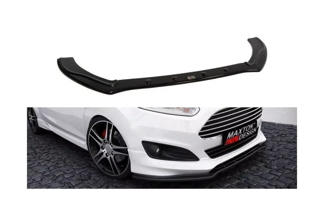 Maxton frontsplitter til Ford Fiesta ST-Line Mk7 Facelift – blank sort – billede 1 af 3
