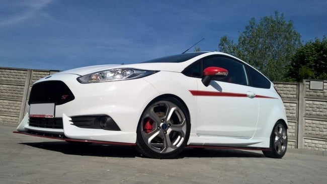Maxton frontsplitter til Ford Fiesta ST Mk7 Facelift (Fit Maxton Design Bumper) – blank sort – billede 1 af 4