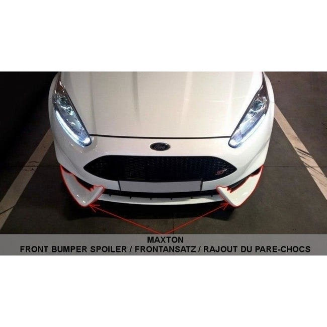 Maxton frontsplitter til Ford Fiesta ST Mk7 Facelift (Fit Maxton Design Bumper) – blank sort – billede 2 af 4