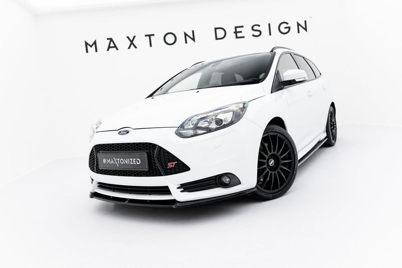 Maxton frontsplitter til Ford Focus ST Mk3 (Cupra) – blank sort – billede 1 af 7