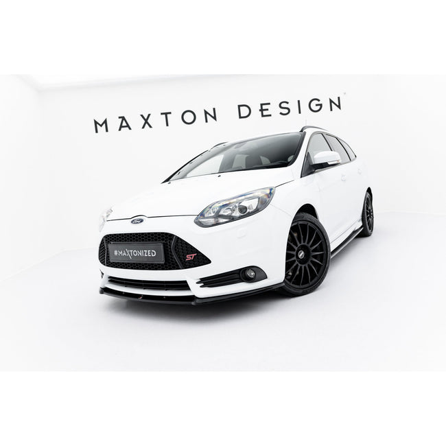 Maxton frontsplitter til Ford Focus ST Mk3 (Cupra) – blank sort – billede 1 af 7