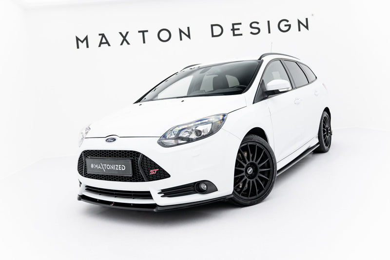 Maxton frontsplitter til Ford Focus ST Mk3 (Cupra) – blank sort – billede 4 af 7