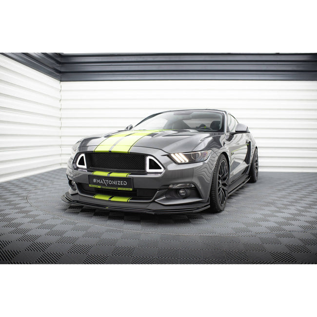 Maxton frontsplitter til Ford Mustang GT Mk6 – blank sort – billede 1 af 5