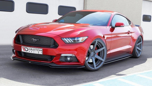 Maxton frontsplitter til Ford Mustang Mk6 – blank sort – billede 1 af 4