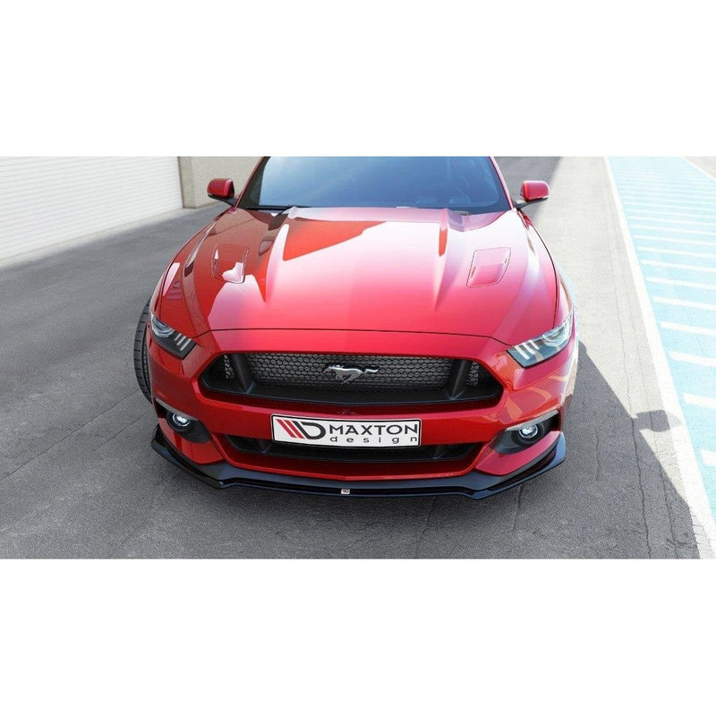 Maxton frontsplitter til Ford Mustang Mk6 – blank sort – billede 2 af 4