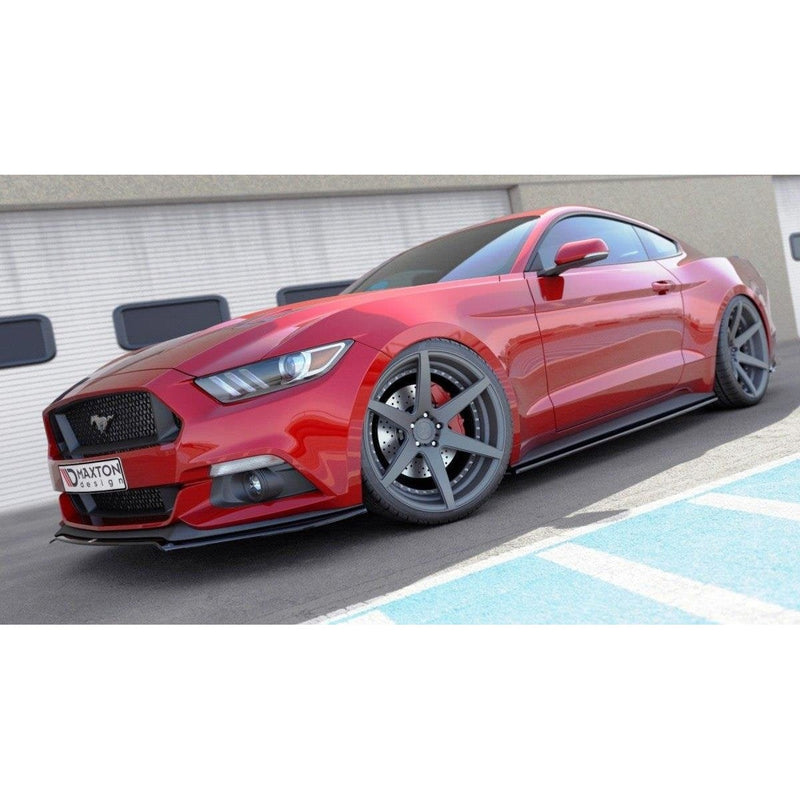 Maxton frontsplitter til Ford Mustang Mk6 – blank sort – billede 3 af 4