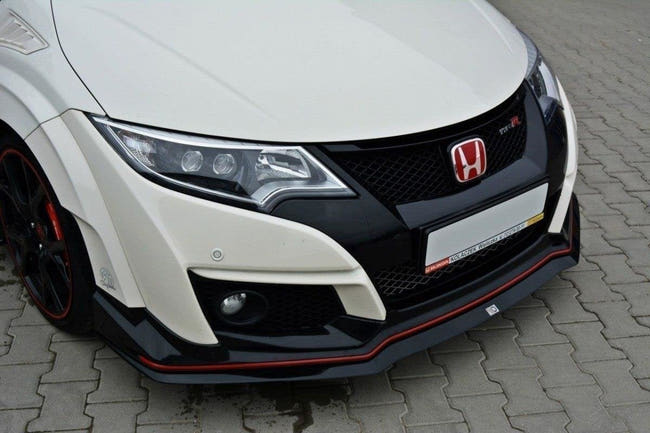 Maxton frontsplitter til Honda Civic Mk9 Type R – blank sort – billede 1 af 6