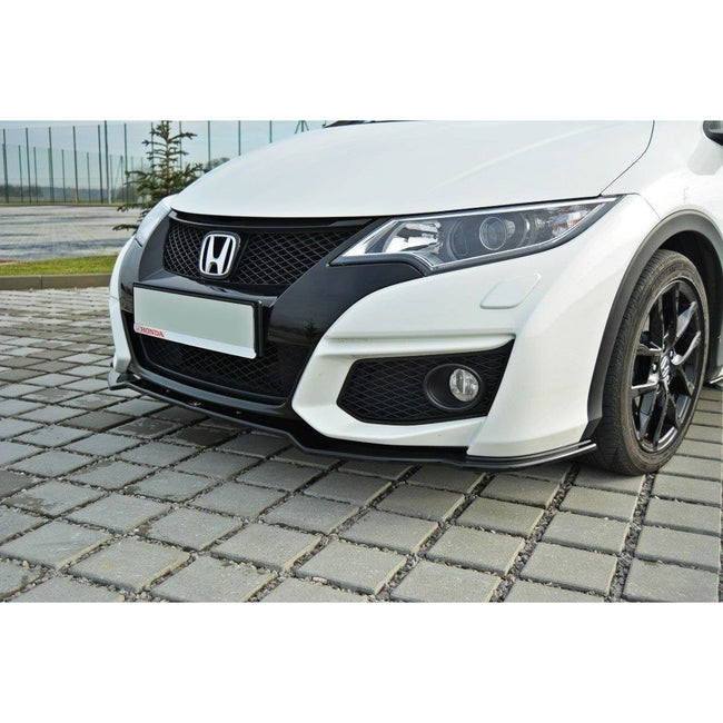 Maxton frontsplitter til Honda Civic Mk9 Facelift – blank sort – billede 1 af 6