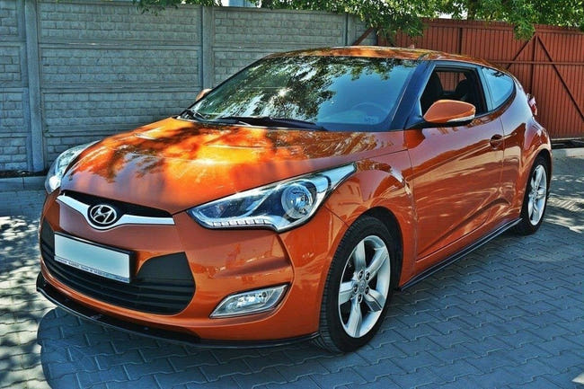 Maxton frontsplitter til Hyundai Veloster – blank sort – billede 1 af 7