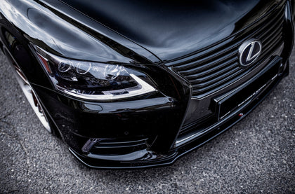 Maxton frontsplitter til Lexus LS Mk4 Facelift – blank sort – billede 3 af 8