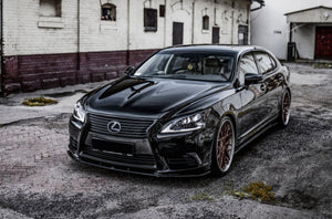 Maxton frontsplitter til Lexus LS Mk4 Facelift – blank sort – billede 1 af 8