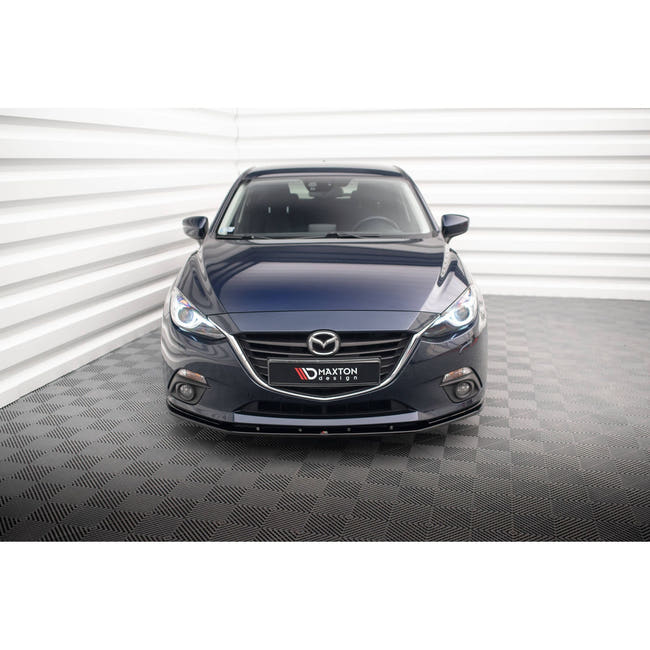 Maxton frontsplitter til Mazda 3 Mk3 – blank sort – billede 2 af 6