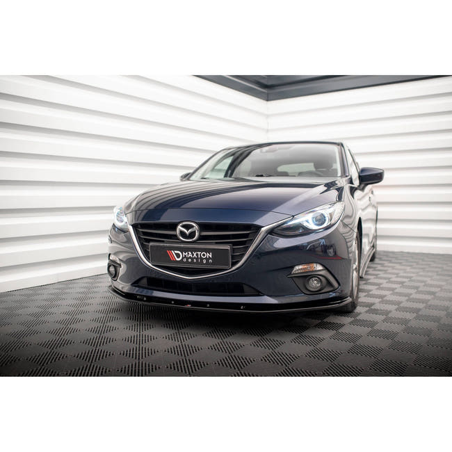 Maxton frontsplitter til Mazda 3 Mk3 – blank sort – billede 1 af 6