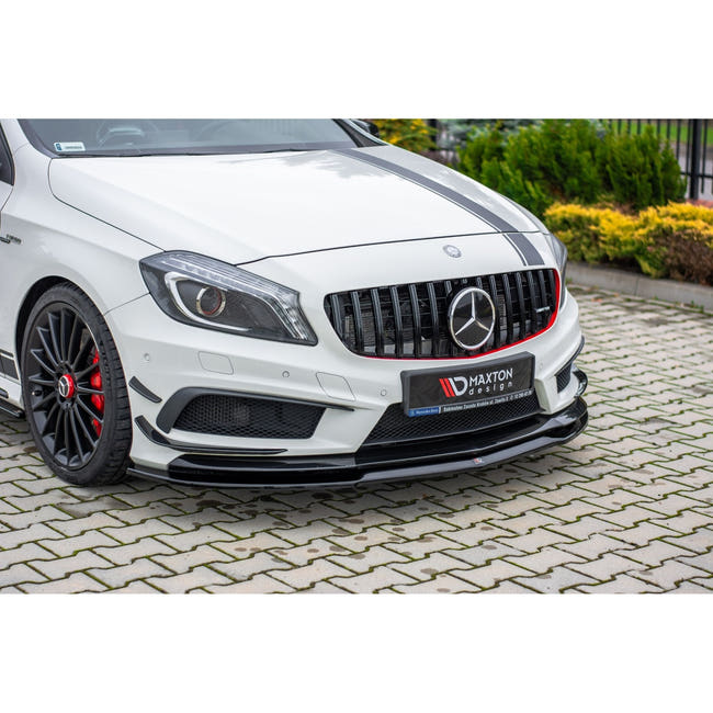 Maxton frontsplitter til Mercedes A45 AMG W176 – blank sort – billede 1 af 6