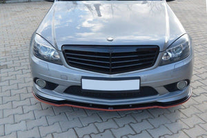 Maxton frontsplitter til Mercedes-Benz C Sedan / Estate AMG-Line W204 / S204 – blank sort – billede 2 af 5