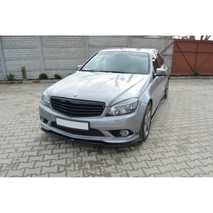 Maxton frontsplitter til Mercedes-Benz C Sedan / Estate AMG-Line W204 / S204 – blank sort – billede 1 af 5