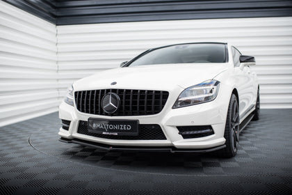 Maxton frontsplitter til Mercedes-Benz CLS AMG-Line C218 – blank sort – billede 1 af 5