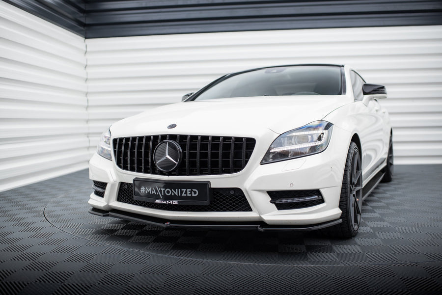 Maxton frontsplitter til Mercedes-Benz CLS AMG-Line C218 – blank sort – billede 1 af 5