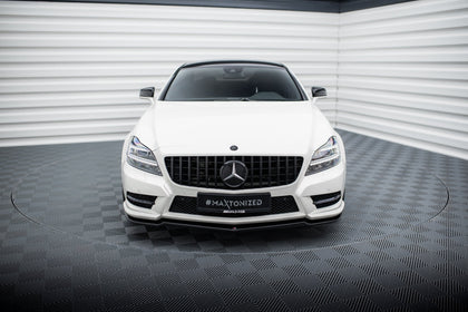 Maxton frontsplitter til Mercedes-Benz CLS AMG-Line C218 – blank sort – billede 2 af 5