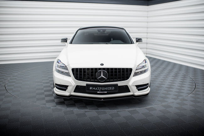 Maxton frontsplitter til Mercedes-Benz CLS AMG-Line C218 – blank sort – billede 2 af 5