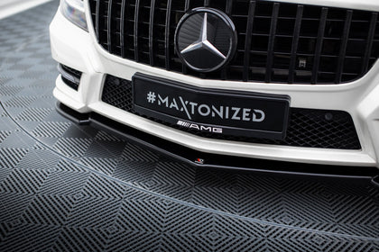 Maxton frontsplitter til Mercedes-Benz CLS AMG-Line C218 – blank sort – billede 3 af 5