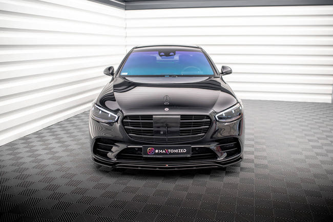 Maxton frontsplitter til Mercedes-Benz S AMG-Line W223 – blank sort – billede 2 af 5