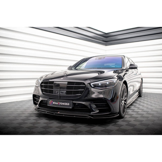 Maxton frontsplitter til Mercedes-Benz S AMG-Line W223 – blank sort – billede 1 af 5