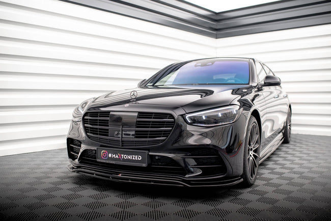 Maxton frontsplitter til Mercedes-Benz S AMG-Line W223 – blank sort – billede 1 af 5