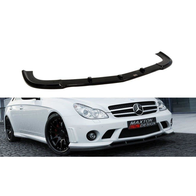 Maxton frontsplitter til Mercedes CLS C219 - W204 AMG Look – blank sort – billede 1 af 3
